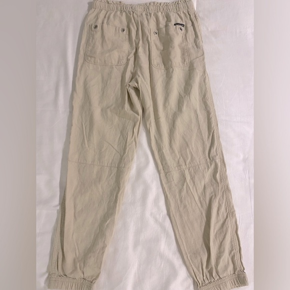 Women’s Linen Pants, Tan, Small - Picture 2 of 4